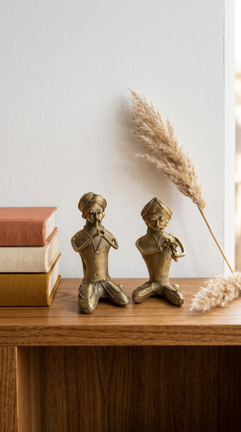 Dhokra Sitting Musician (Pair)