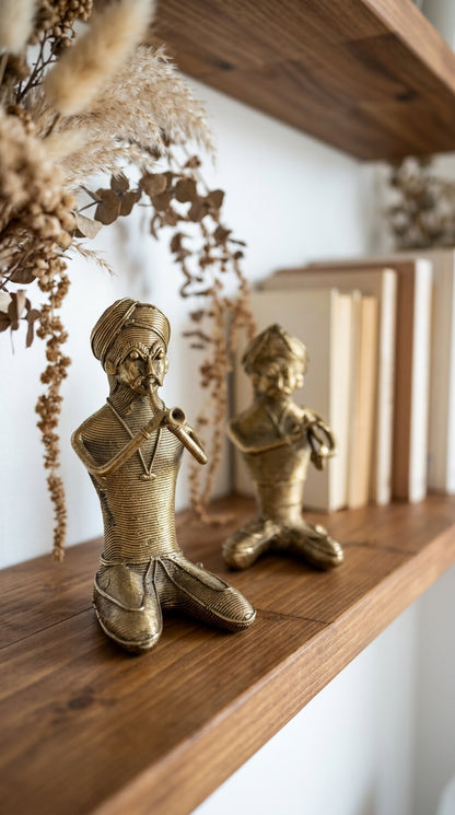 Dhokra Sitting Musician (Pair)