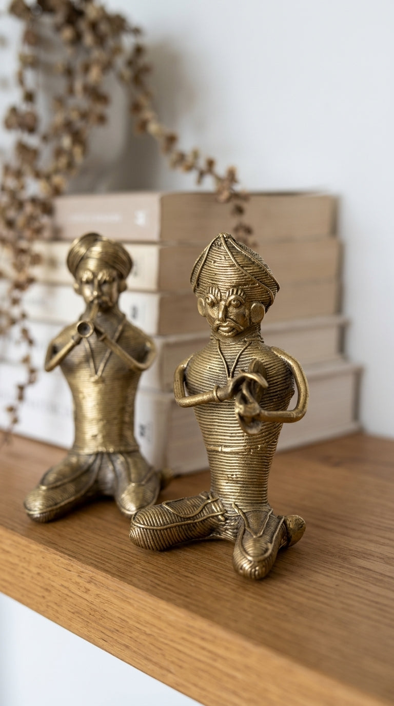 Dhokra Sitting Musician (Pair)