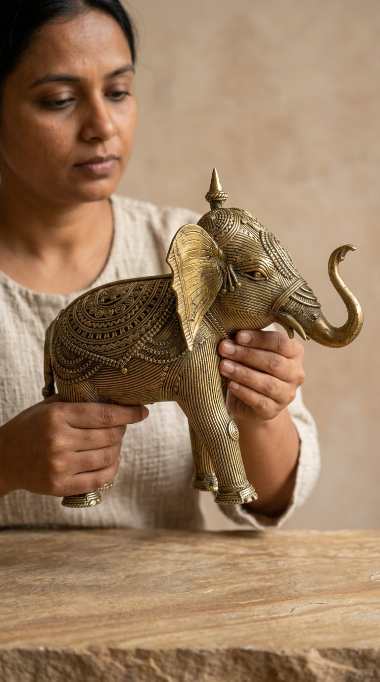 Dhokra Elephant Large (2.5kg)