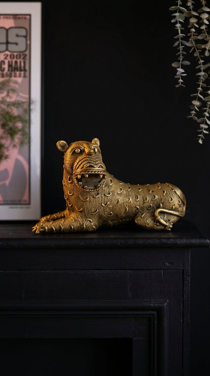 Dhokra Tiger Sitting