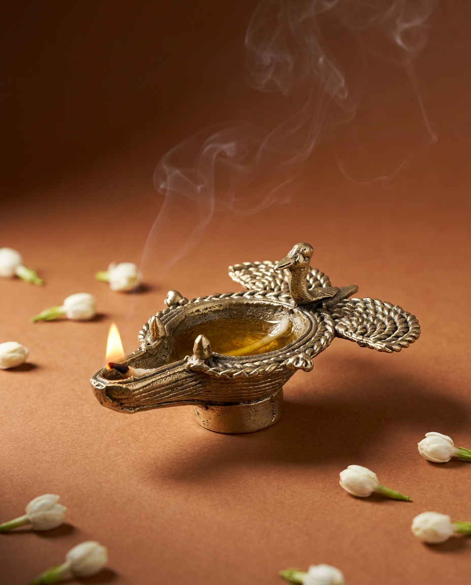 Dhokra Bird Diya