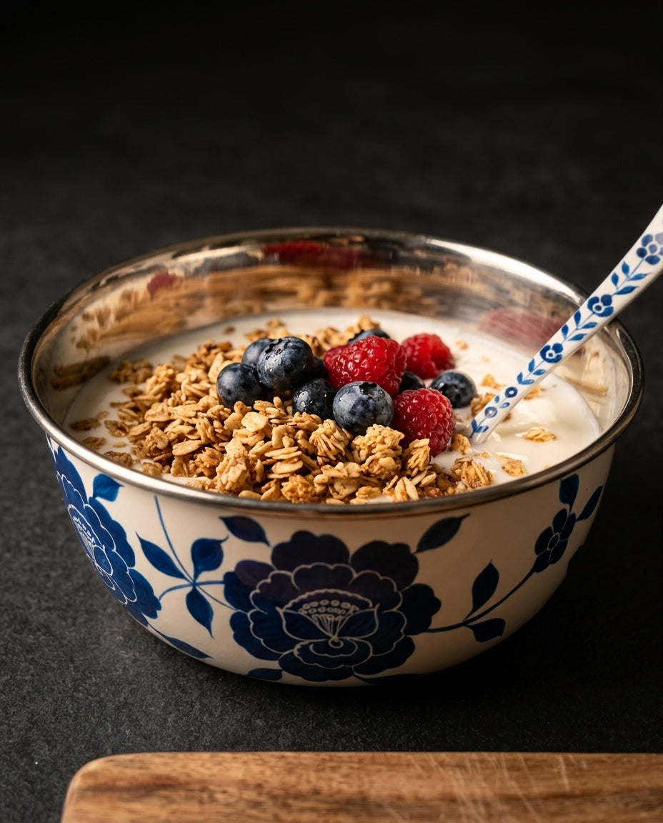 The Garden Breakfast Bowl + Spoon set — Peony