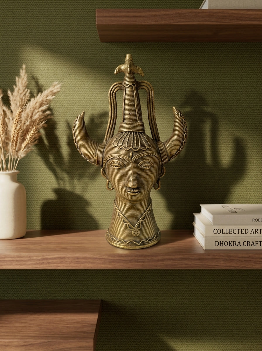 Dhokra Tribal Chief Mask (Large)