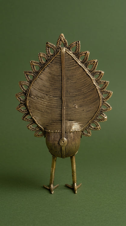 Dhokra Peacock (Large)