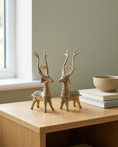 Bengal Dhokra Deer (Set of 2)