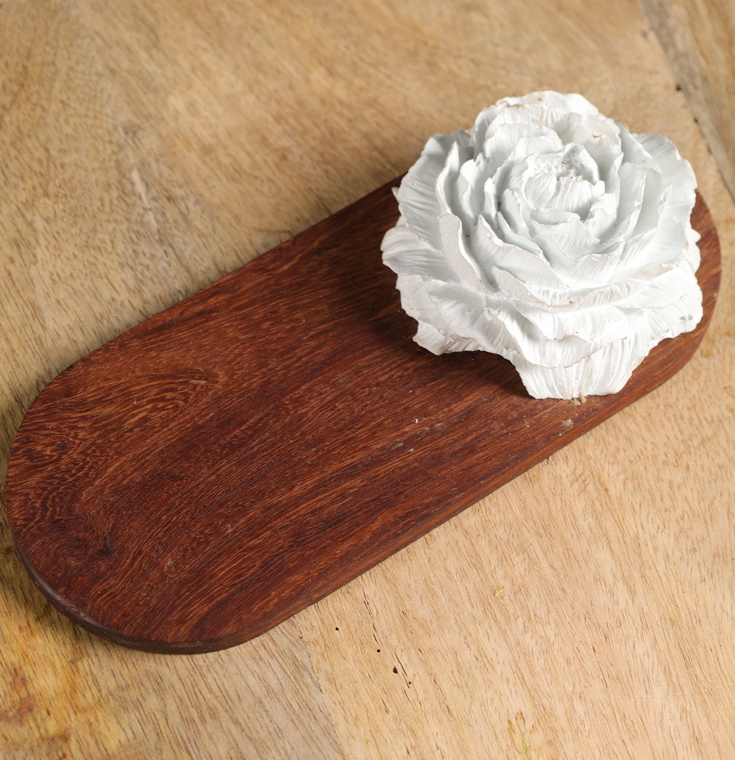 Bloom Ceramic &amp; Wood Incense Holder