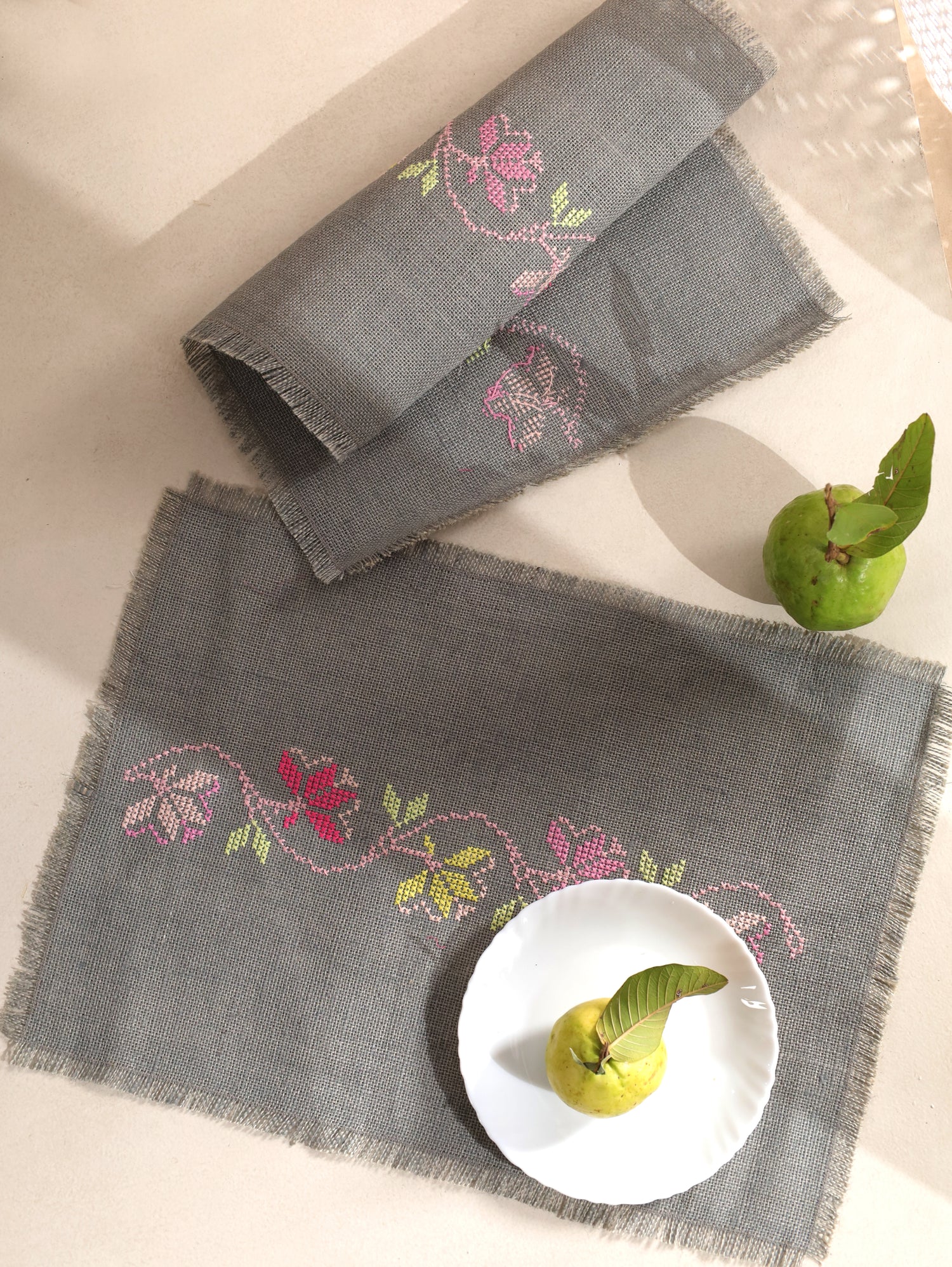 Dove Grey Handwoven Table Mat