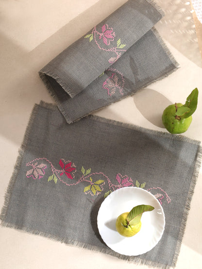 Dove Grey Handwoven Table Mat
