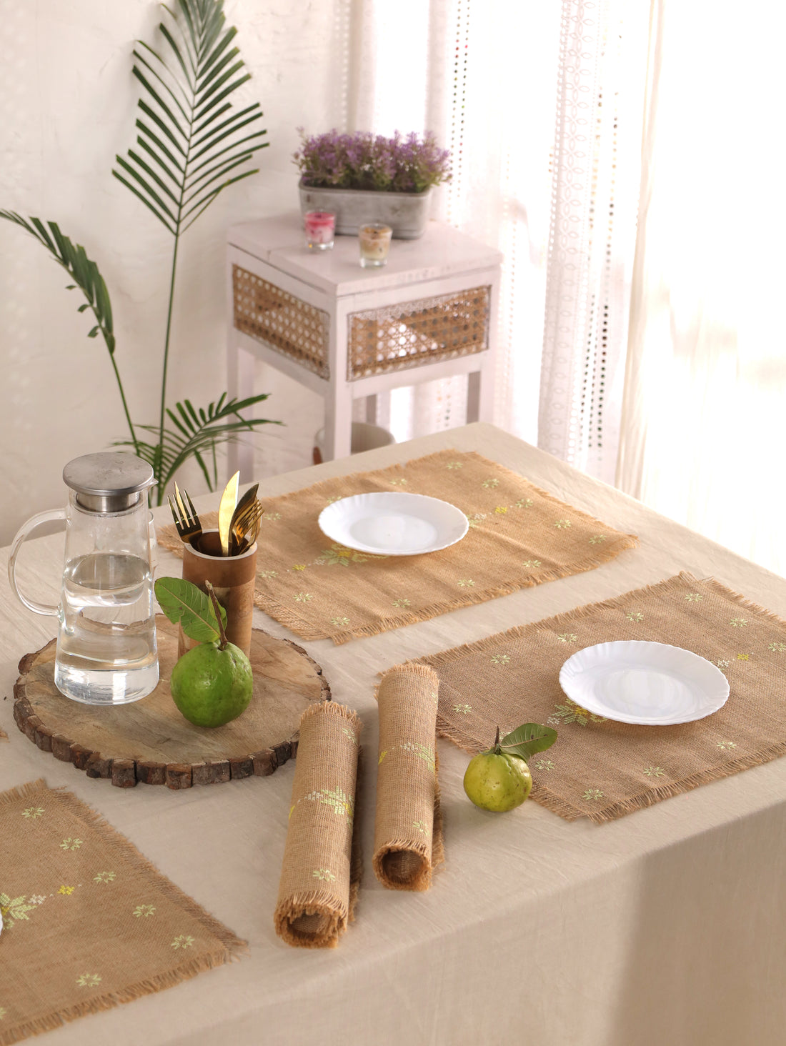 Golden Hazel Handwoven Table Mat