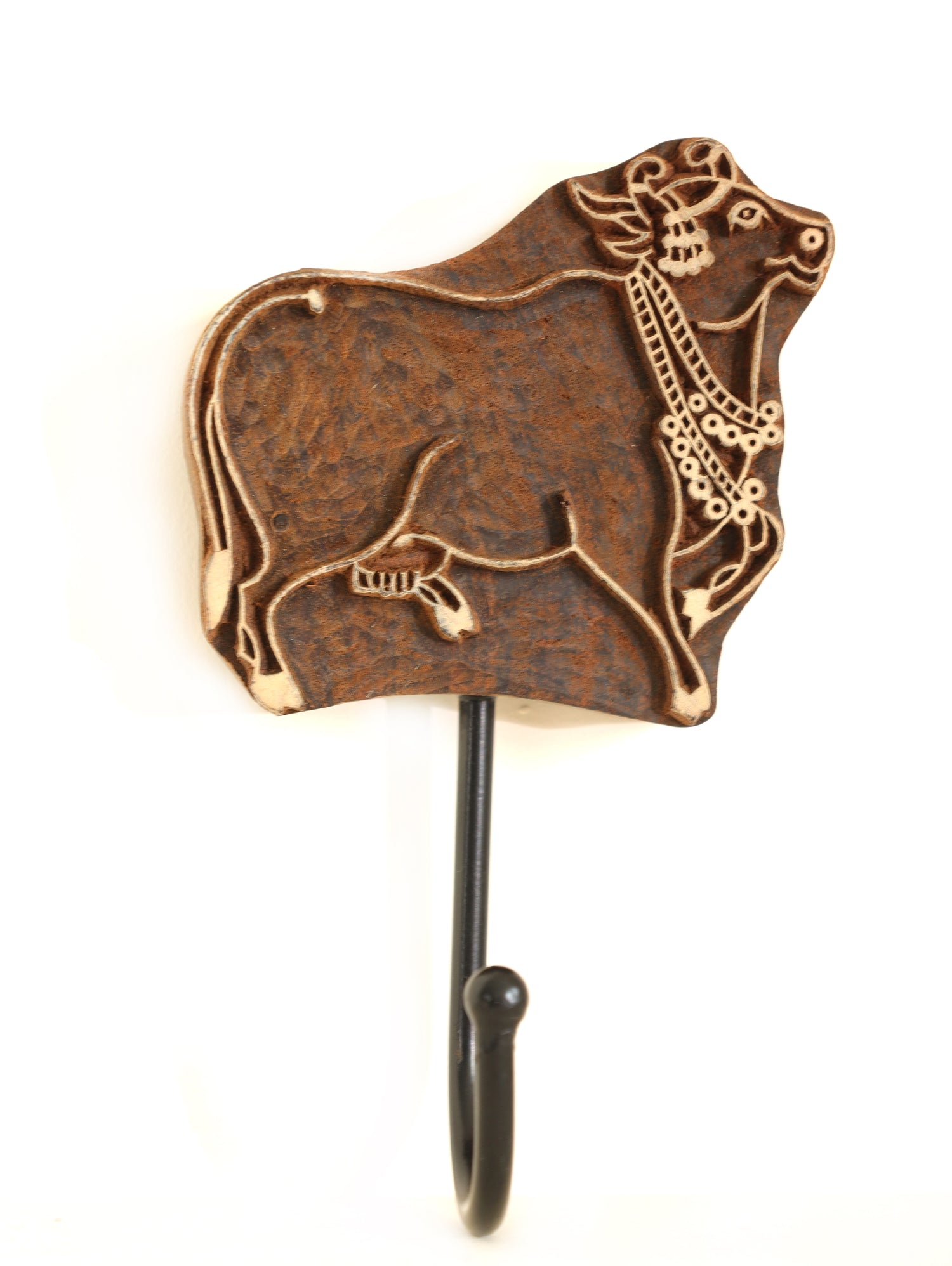 Handcrafted Wooden Cow Hook