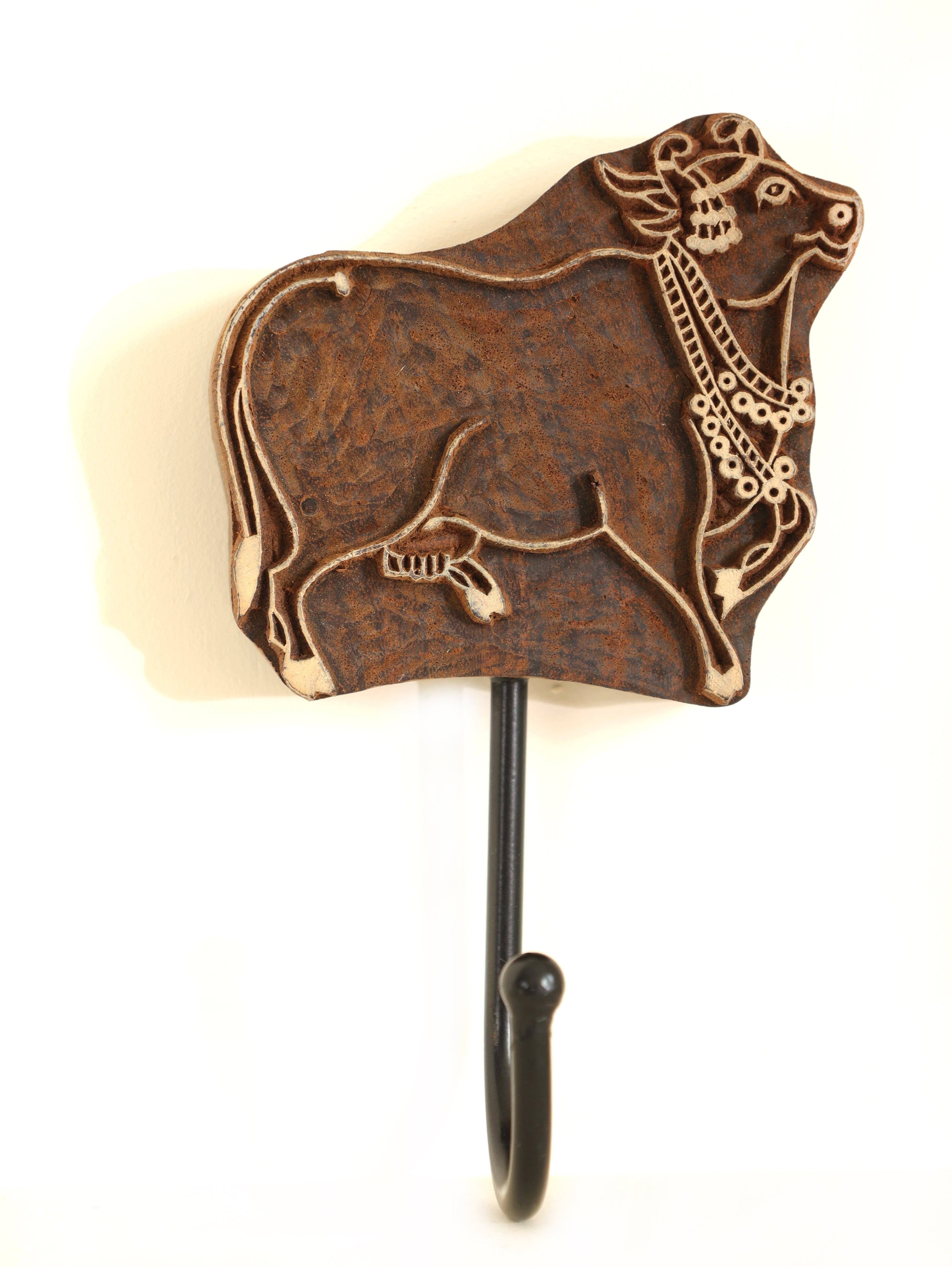 Handcrafted Wooden Cow Hook