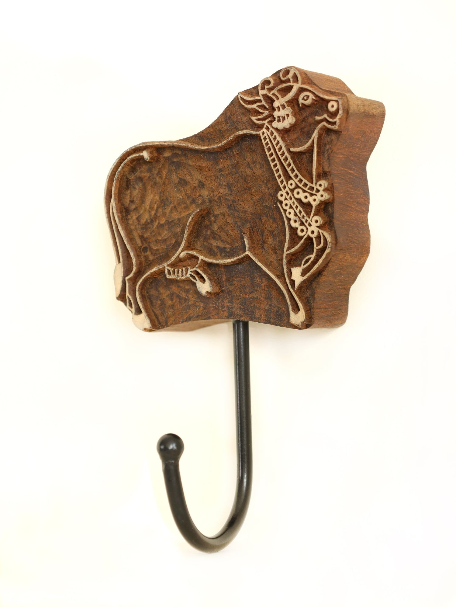 Handcrafted Wooden Cow Hook