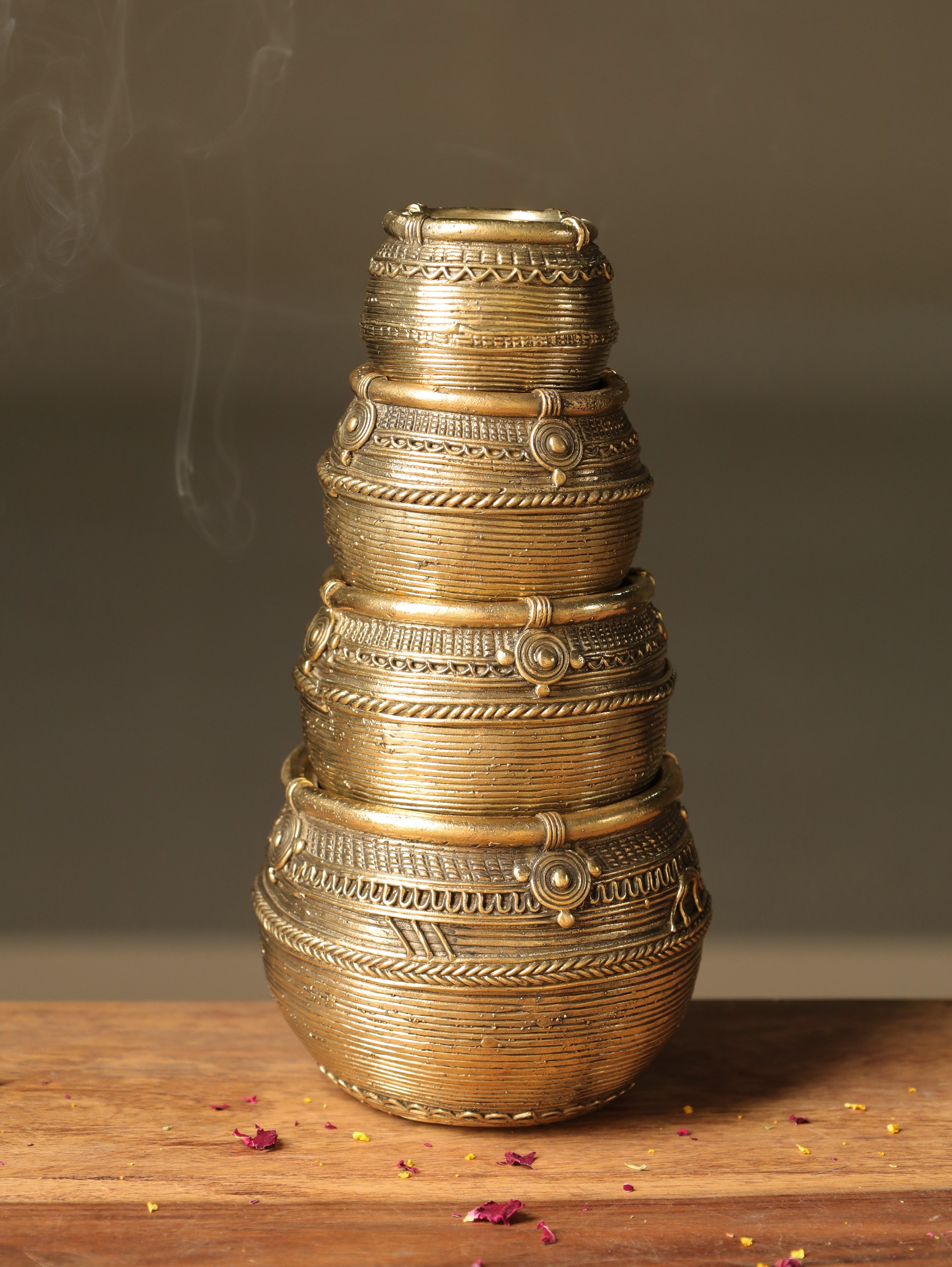 Dhokra Mana Vessels (Set of 4)