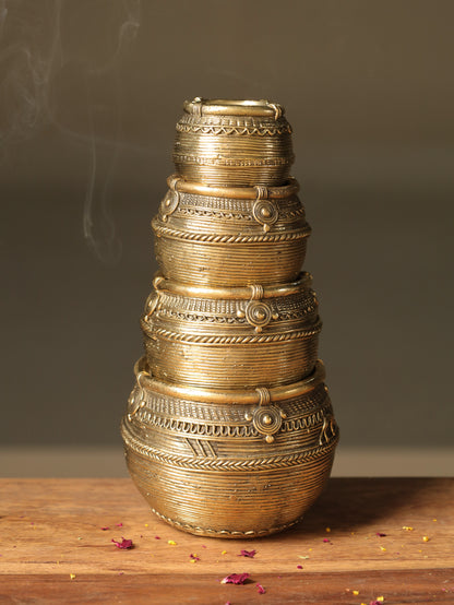 Dhokra Mana Vessels (Set of 4)