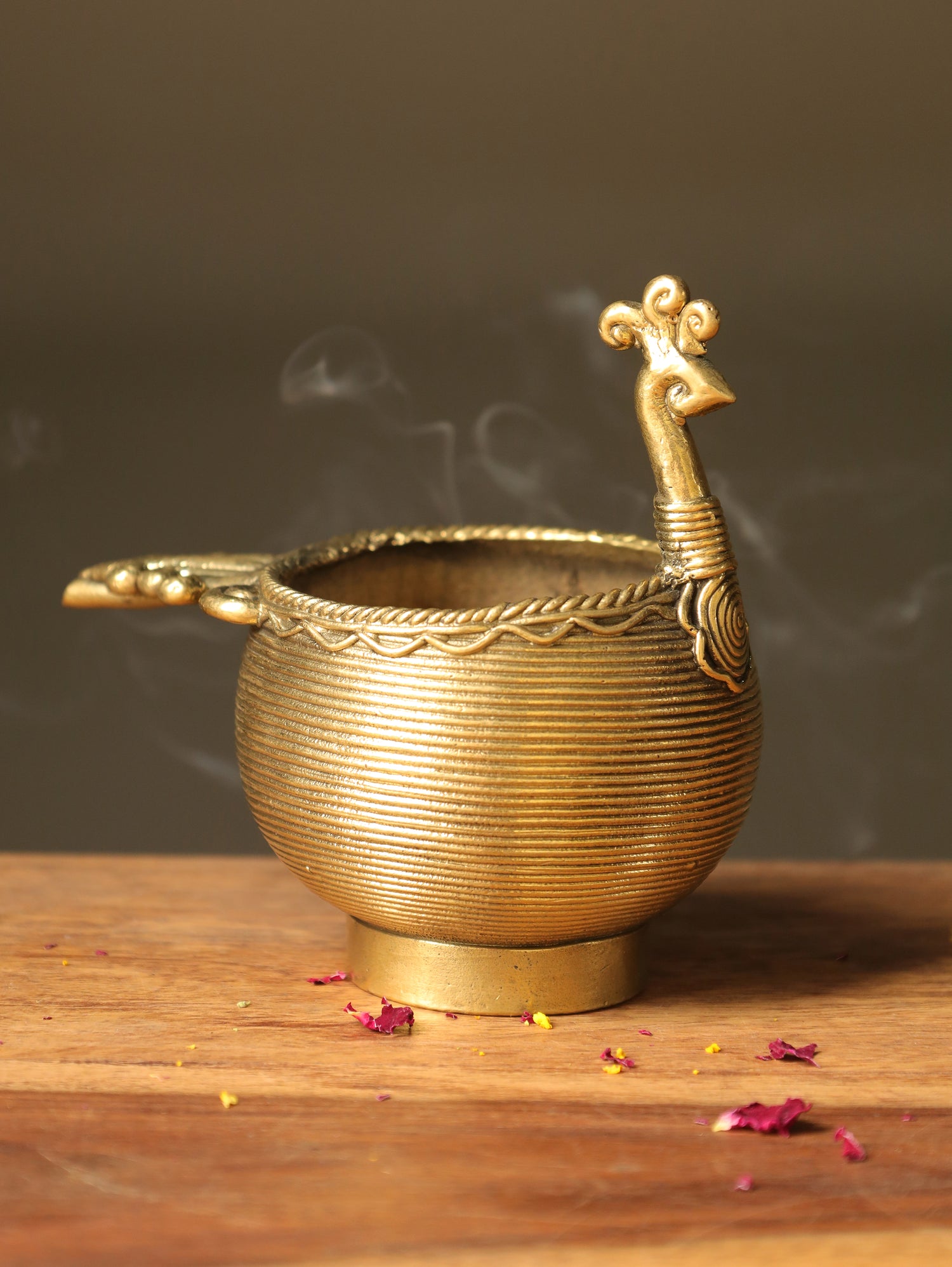 Dhokra Peacock Planter Stand