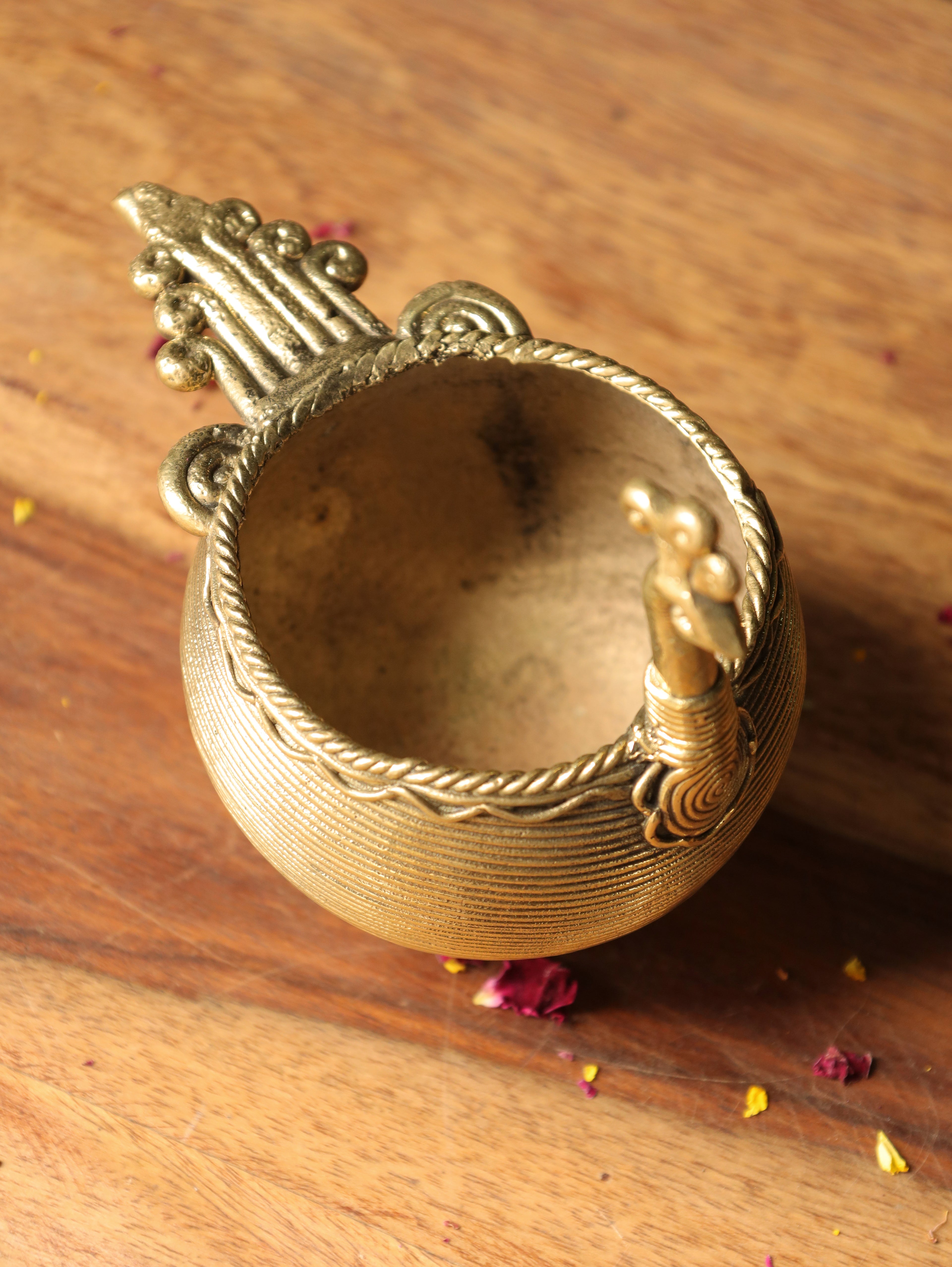 Dhokra Peacock Planter Stand