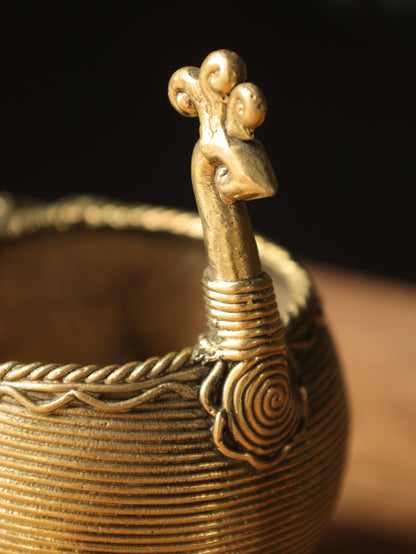 Dhokra Peacock Planter Stand