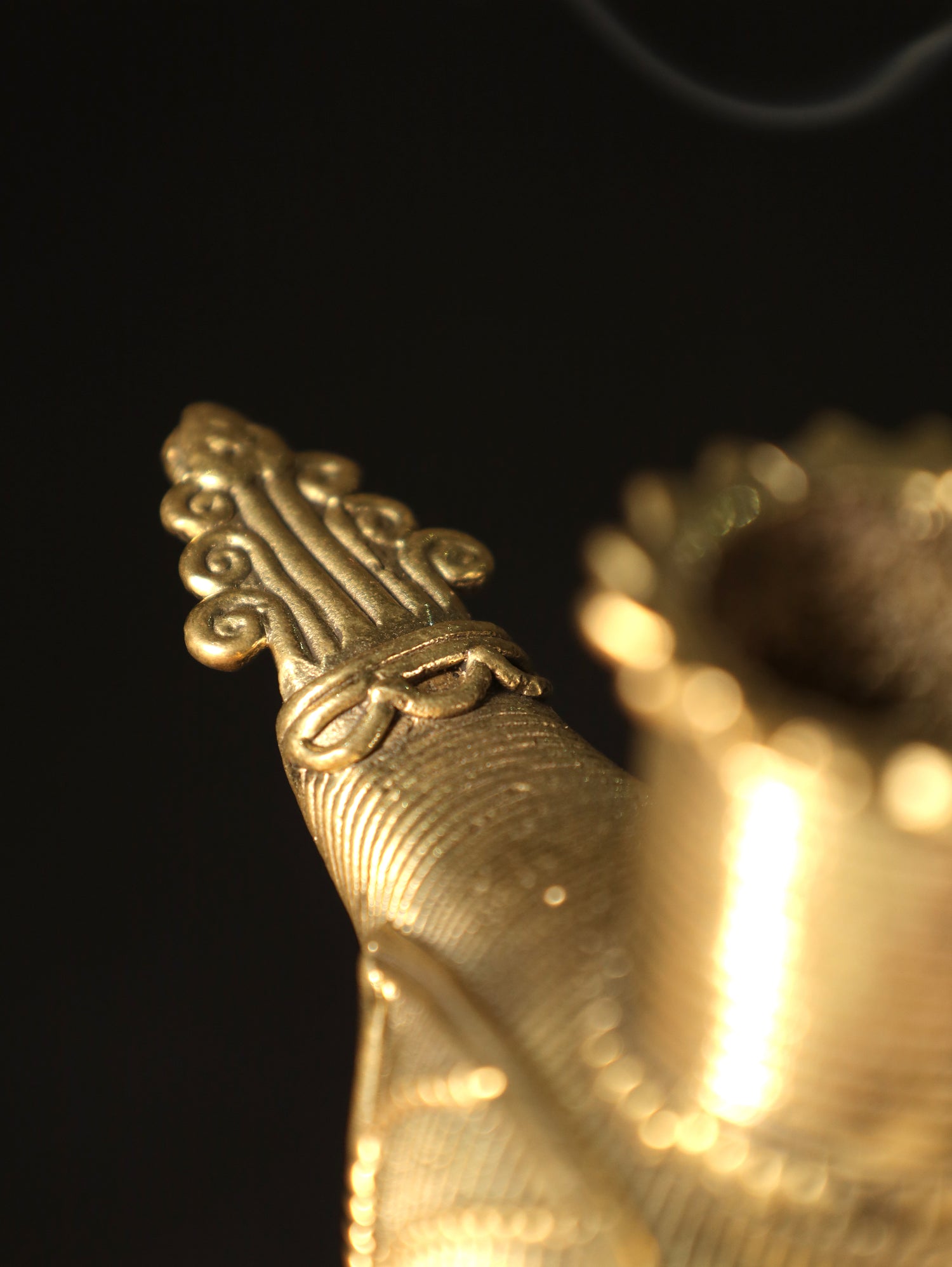 Dhokra Peacock Candle Stand