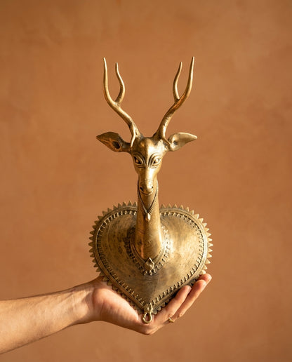 Dhokra Stag Wall Hook