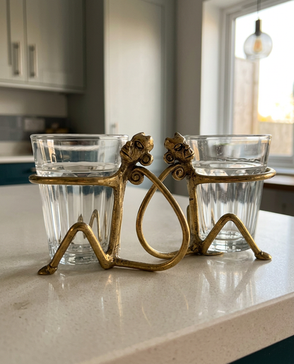 Dhokra Monkey Chai Glass