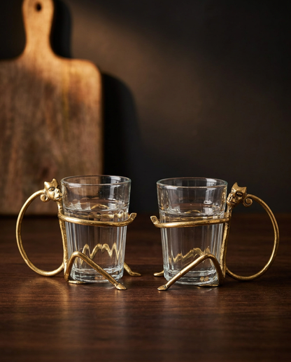 Dhokra Monkey Chai Glass