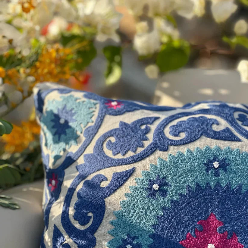 Mediterranean Bloom Cushion Cover