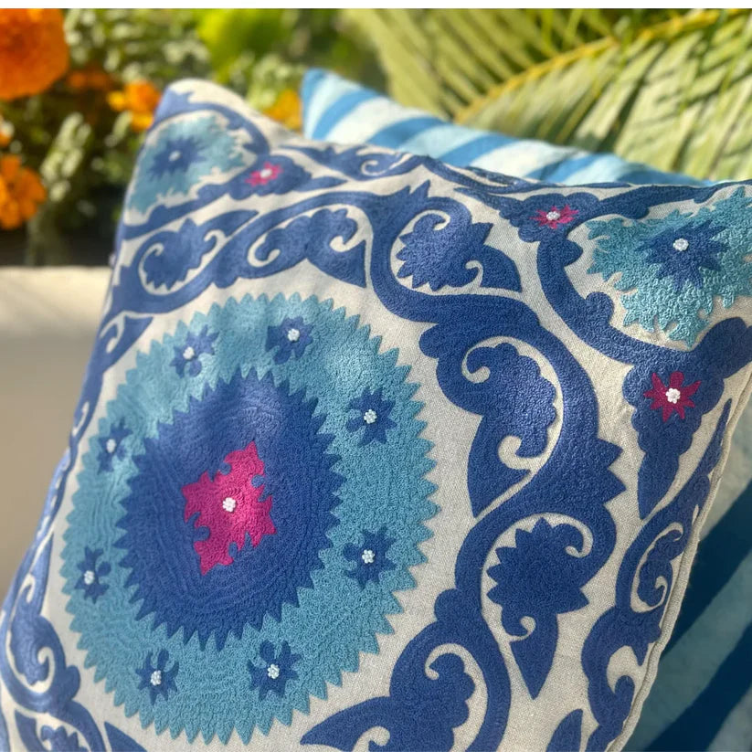 Mediterranean Bloom Cushion Cover