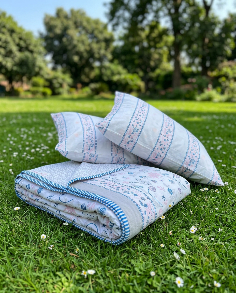 Soft Bloom Bedsheet &amp; Dohar Set