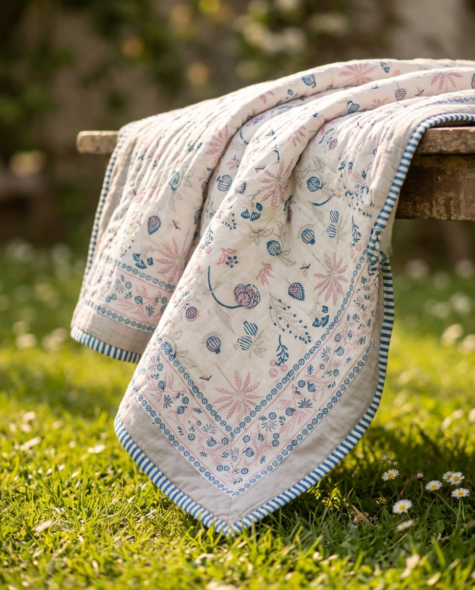 Soft Bloom Bedsheet &amp; Dohar Set