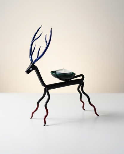 Wrought Iron Reindeer Tealight Holder
