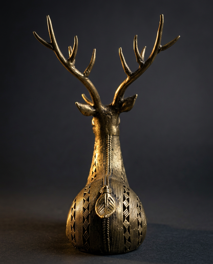 Dhokra Resting Stag Pair