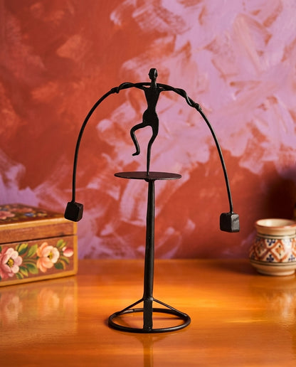 Wrought Iron Man Balancing Figure