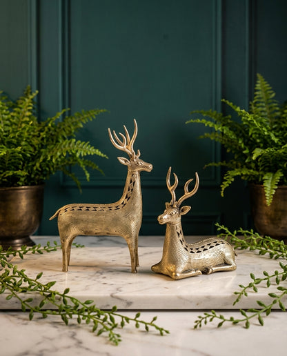 Dhokra Royal Deer Pair