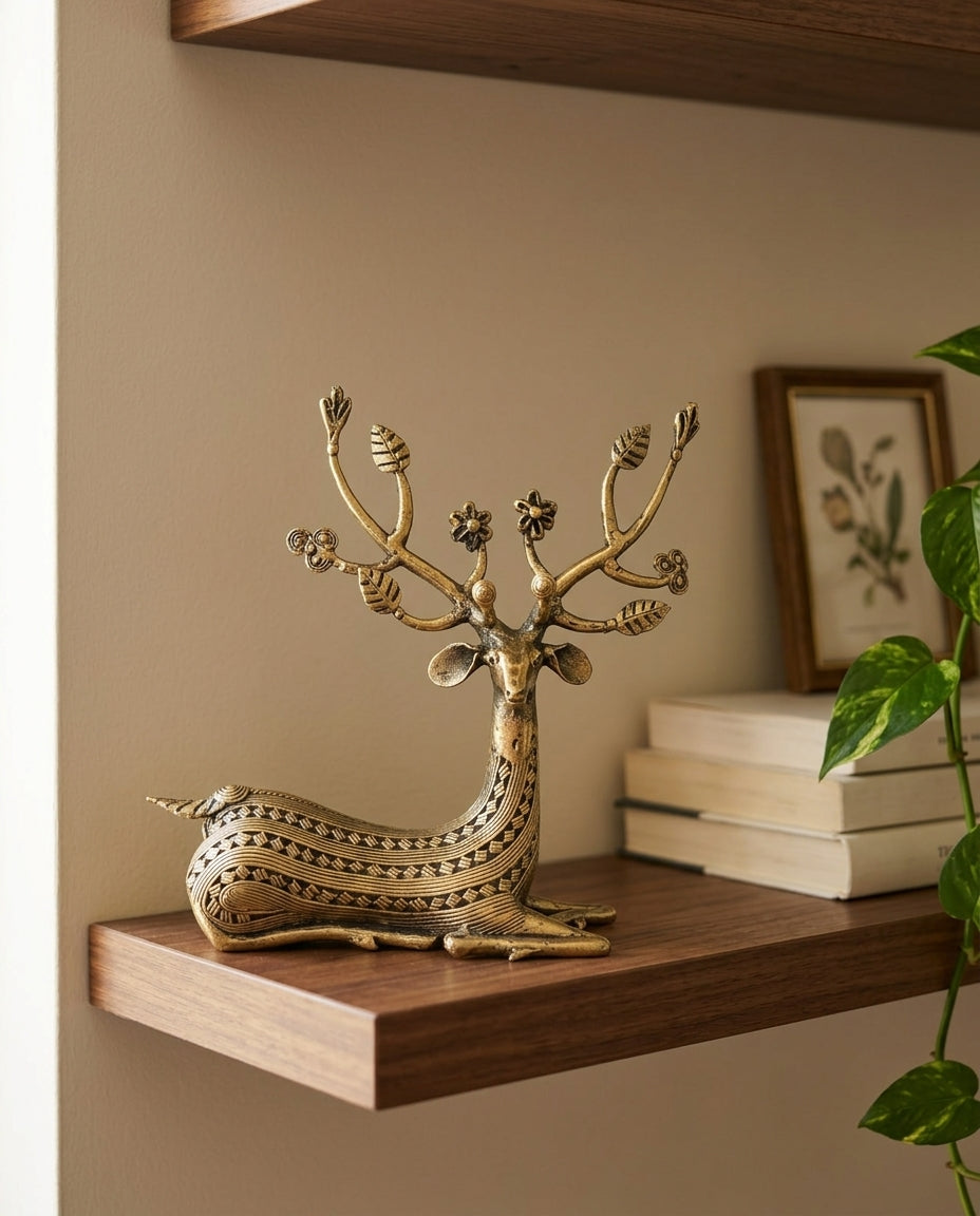 Dhokra Floral Deer