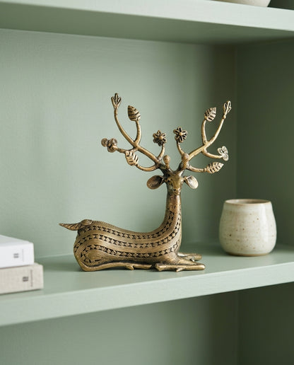 Dhokra Floral Deer
