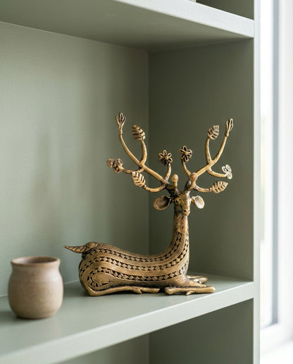 Dhokra Floral Deer