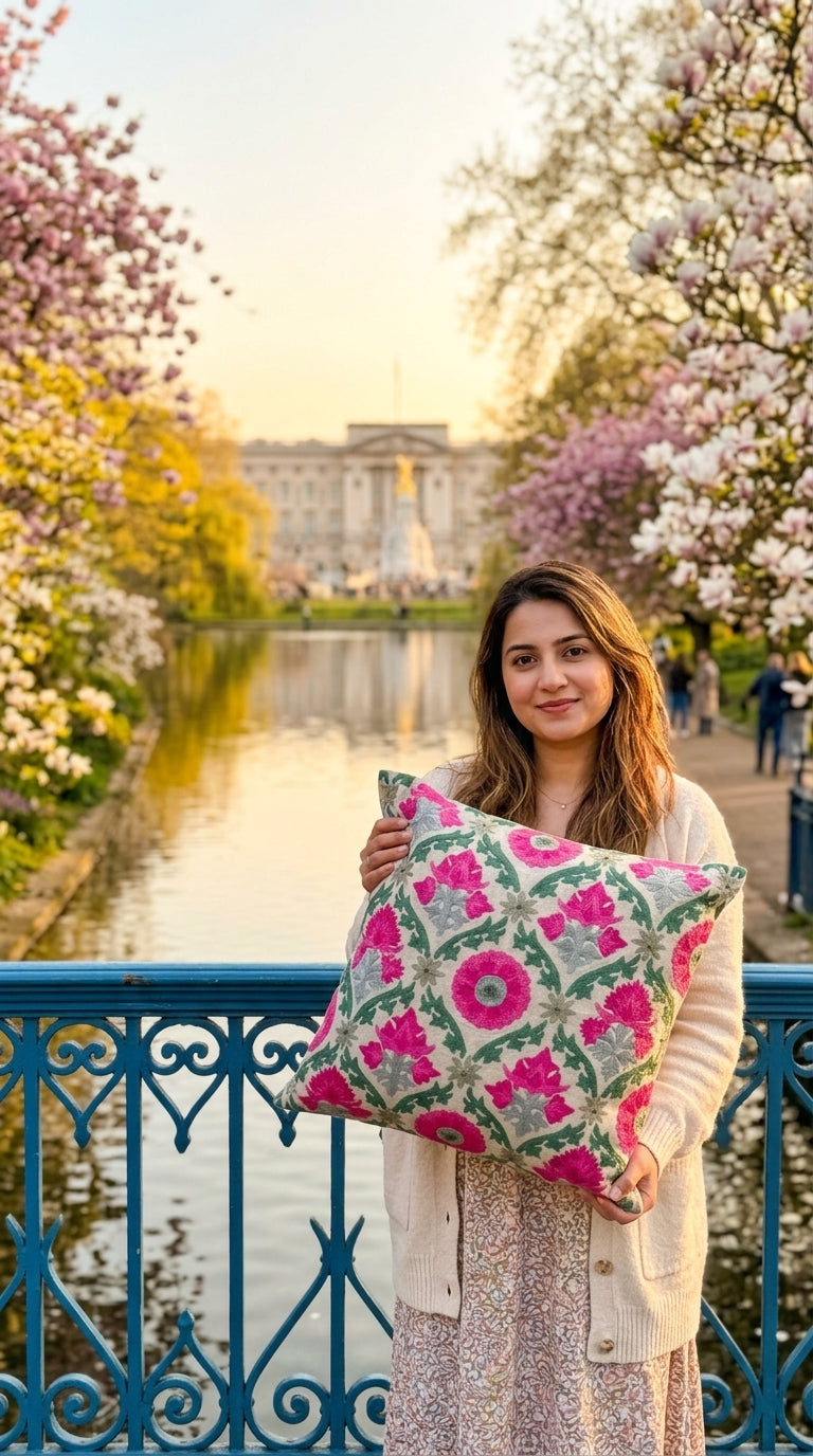 Clove Suzani Cushion Cover