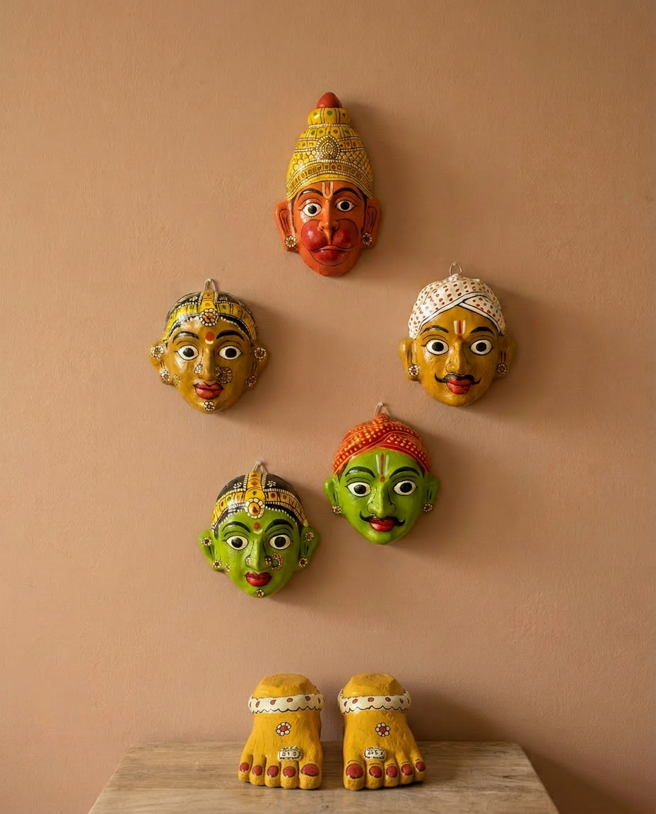 Cheriyal Feet — Hand Painted Feet Set of Lakshmi