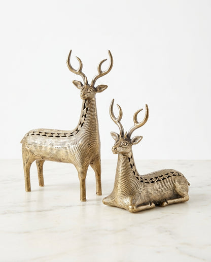 Dhokra Royal Deer Pair