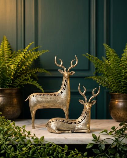 Dhokra Royal Deer Pair