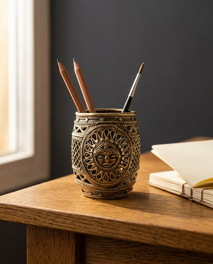 Dhokra Candle/Pen Stand