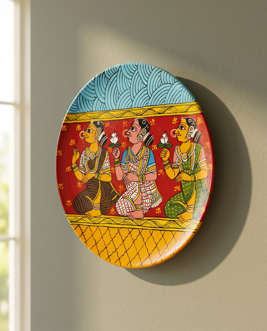 Cheriyal Wall Plate — The Trio