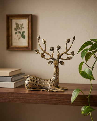 Dhokra Floral Deer