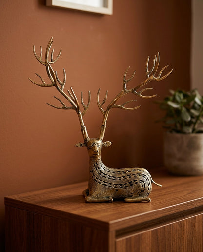 Dhokra Exaggerated Antler Deer
