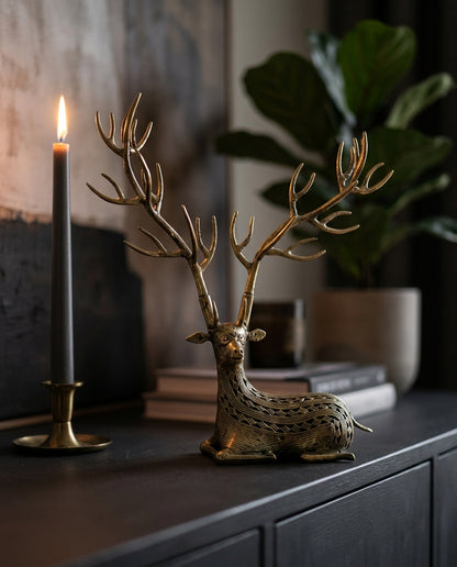 Dhokra Exaggerated Antler Deer
