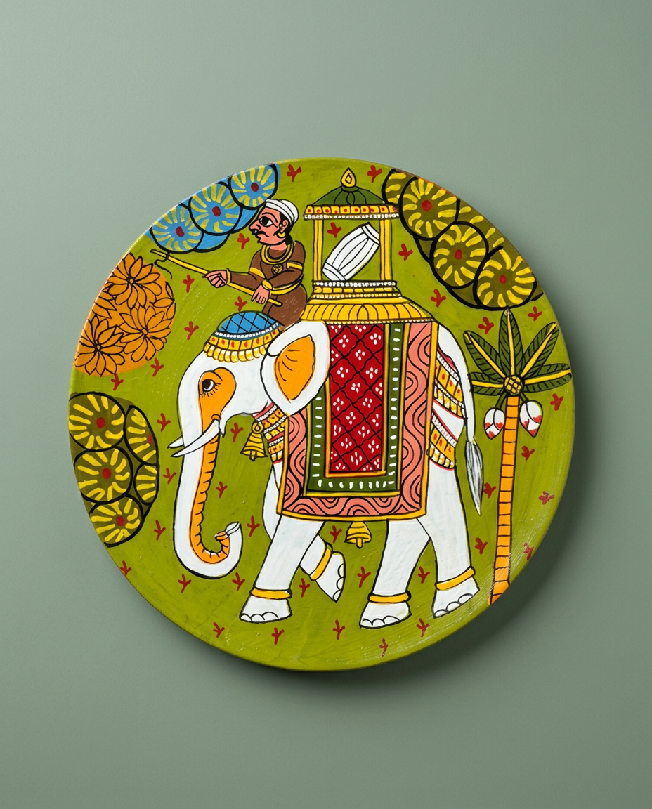 Cheriyal Wall Plate — The Royal Procession (Large)