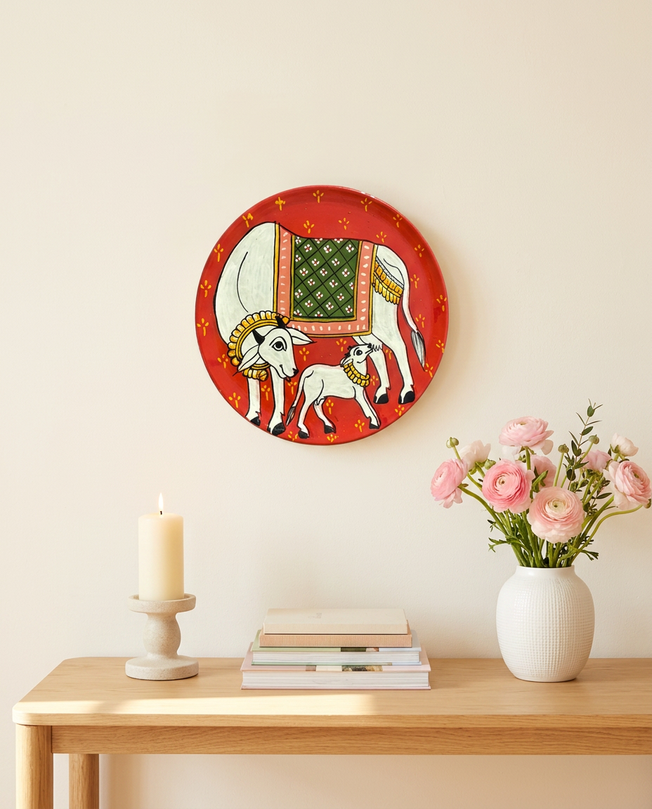 Cheriyal Wall Plate – The Cow and Calf