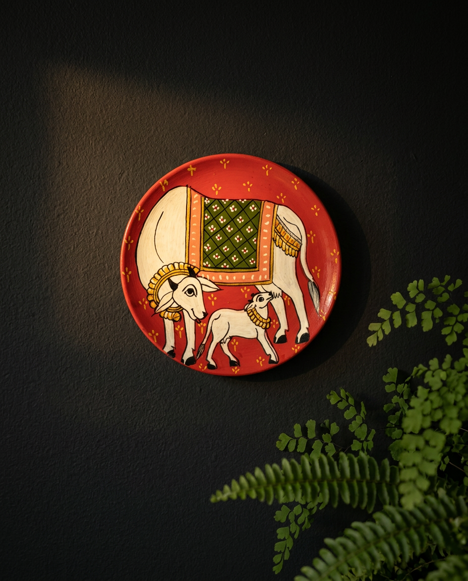 Cheriyal Wall Plate – The Cow and Calf