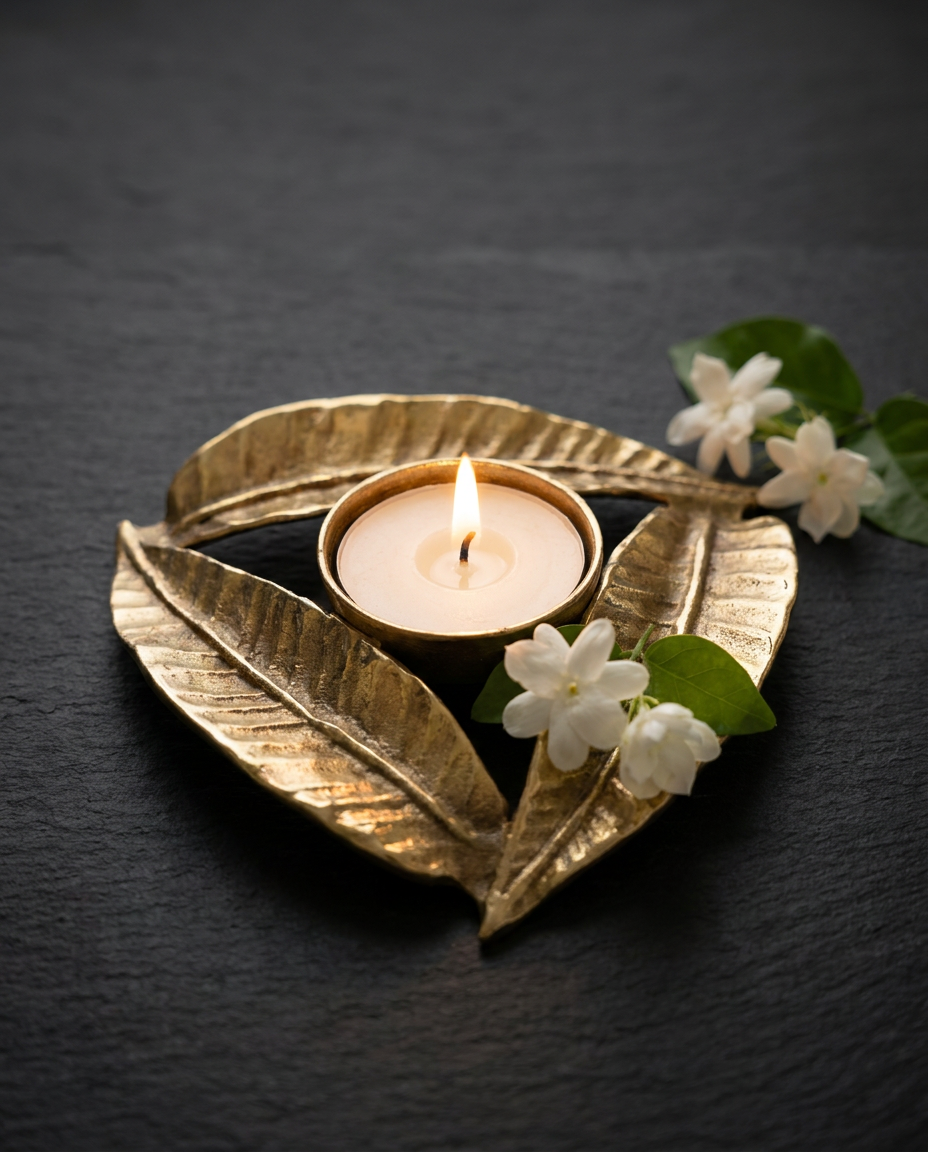 Mango Leaves Tealight Holder